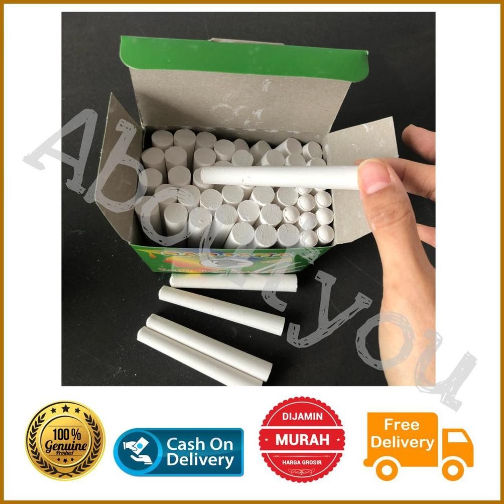 

Termurah Kapur Tulis Papan Blackboard Chalk 1 Box Isi 50 Warna Putih Murah Nov0066