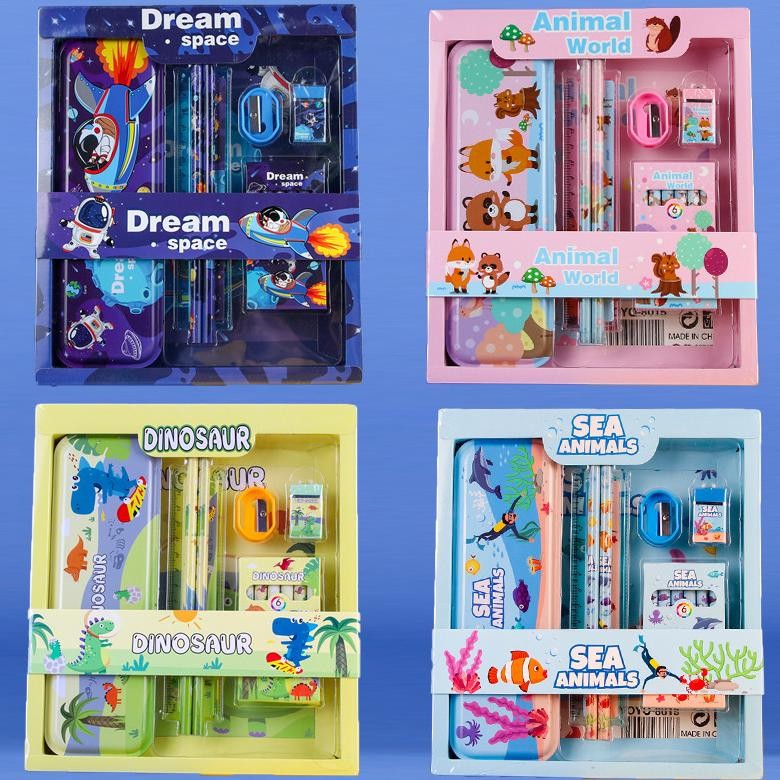 

SET ATK GIFT BOX KIDS ANAK MOTIF ASTRONOT DINOSAURUS ANIMAL OCEAN UNICORN CARS SPIDERMAN FROZEN PRINCESS HELLO KITTY DORAEMON PONY PENSIL PENGGARIS PENGHAPUS RAUTAN / 1 SET PENCIL HADIAH P9