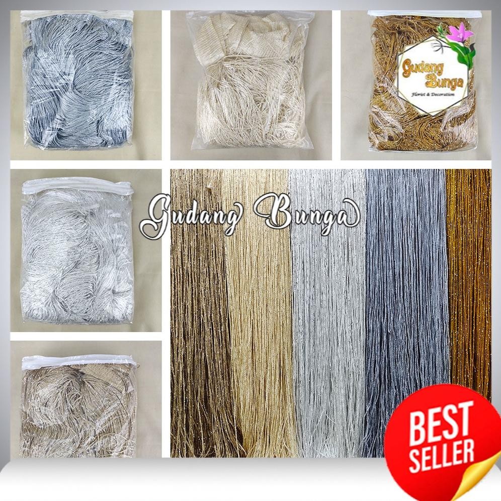 TIRAI BENANG GLITER 3X3 /TIRAI DEKOR/TIRAI GORDEN/ TIRAI HIAS