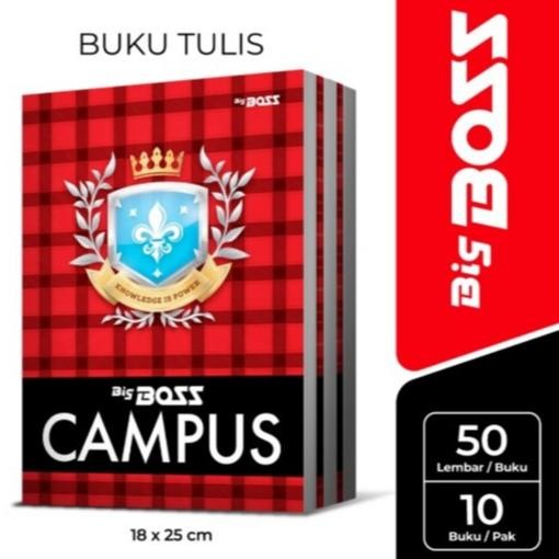 

BUKU TULIS CAMPUS 50 Lembar Isi 10 BUKU CAMPUS BOXY PANJANG / BIG BOSS