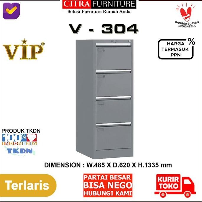 

MURAH VIP Metal Filling Kabinet Besi Kantor Lemari Arsip 4 Laci - V 304