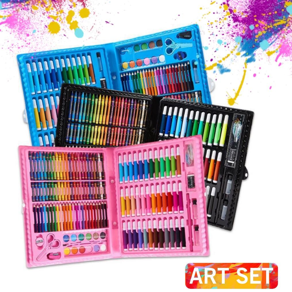 

Bahan Terbaik Crayon Set Peralatan Gambar Lukis Pensil Warna/ Art Set Isi 150 Pcs