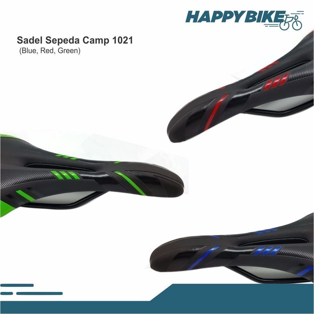 Sadel Black Green Camp 1021 Dudukan Jok Sepeda Hitam Hijau MTB Road Bike Jock