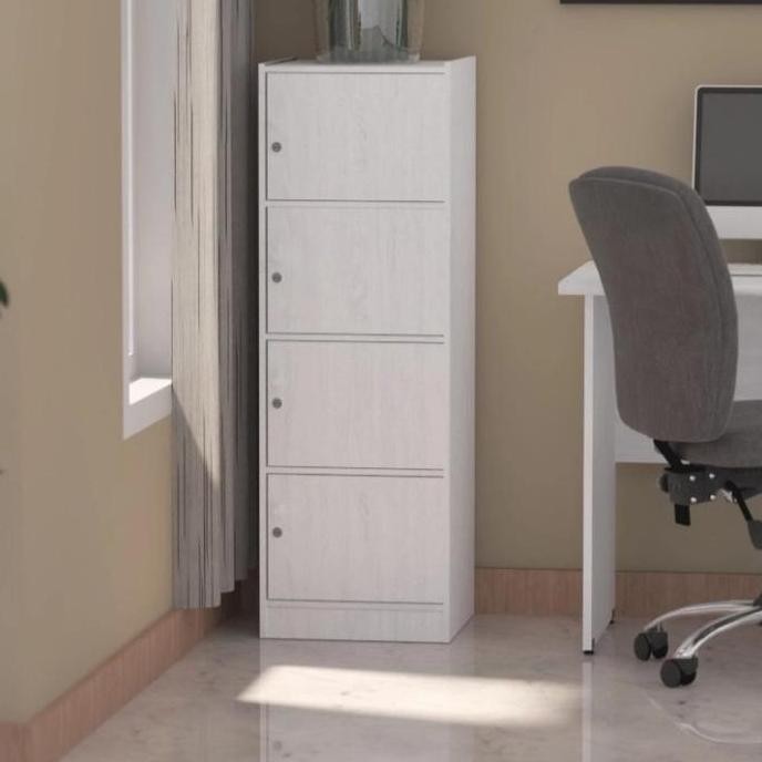 

HOT PROMO Lemari loker 4 susun full putih - CARGO