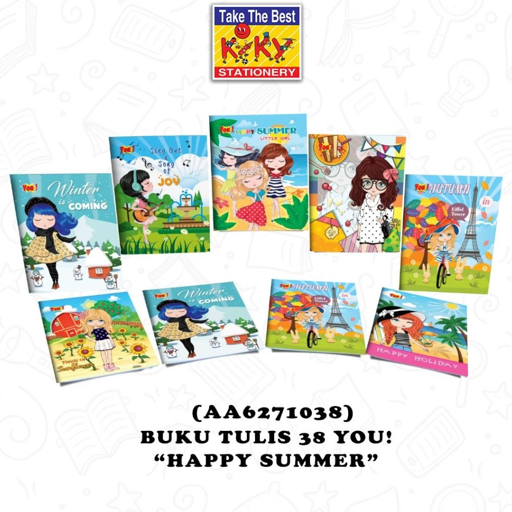 

Paket 1 Pack / 10 Pcs Buku Tulis Murah You By Kiky Isi 38 Lembar