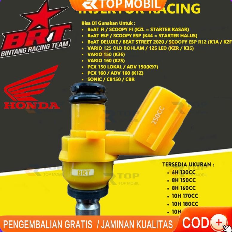NEW!!! Injektor HONDA CPO BRT Racing PCX Beat Vario 110 125 150 160 CB150 CBR Sonic Supra GTR Genio 