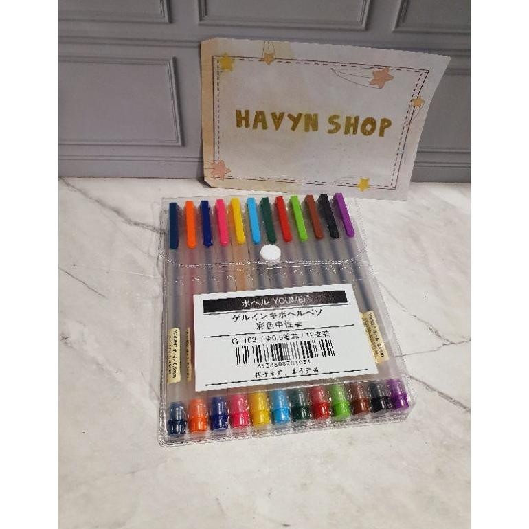 

Bisa Diandalkan (12Pc) Pen Gel Warna Warni Youmei/Gel Pen Warna Warni