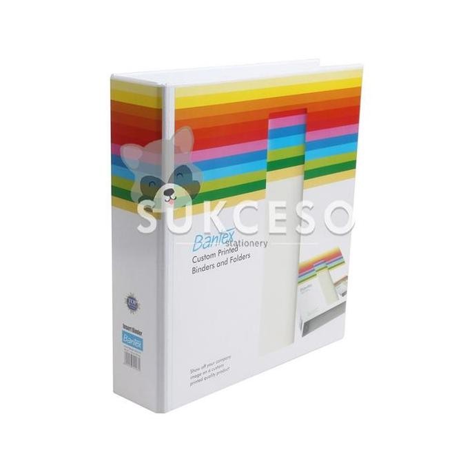 

HRG DISKON Bantex Insert Binder Ring Ordner A4 2D 65mm 8562 07 White Murah