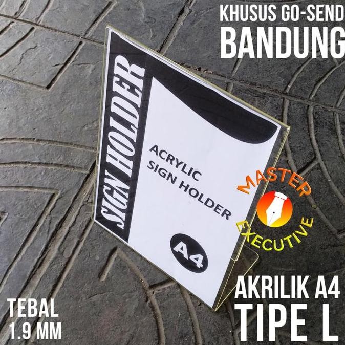 

HRG DISKON Akrilik A4 Tipe L / Stand Up Vertical Acrylic Sign Holder