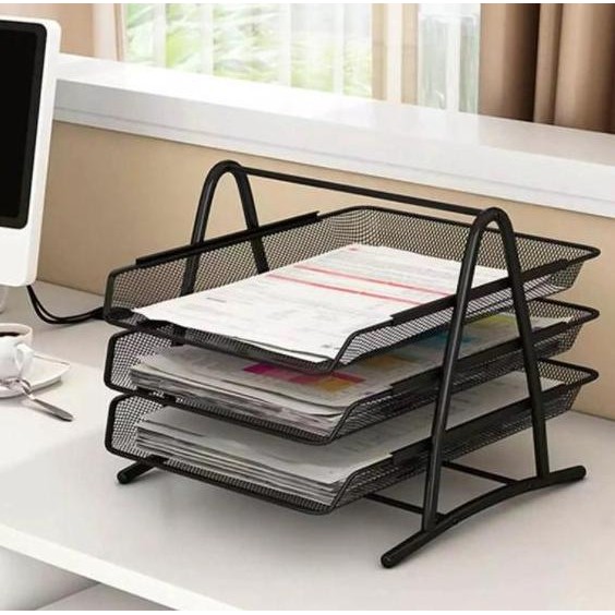 

HOT SALE Rak Dokumen, Letter Tray, Rak Surat, Tempat Surat, 2 Susun Odi Hitam