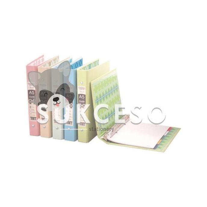 

HOT SALE Bantex Binder A5 Multiring Batik Pastel Series 1334 Loose Leaf Ring
