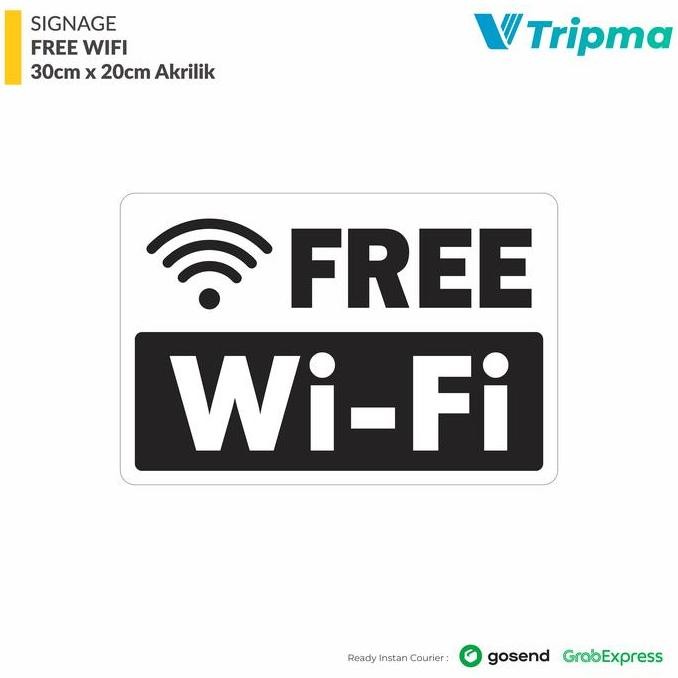 

HRG DISKON Rambu Akrilik 30cm x 20cm dengan Sticker Cutting Reflektif - Sign Free Wifi - Acrylic, Desk