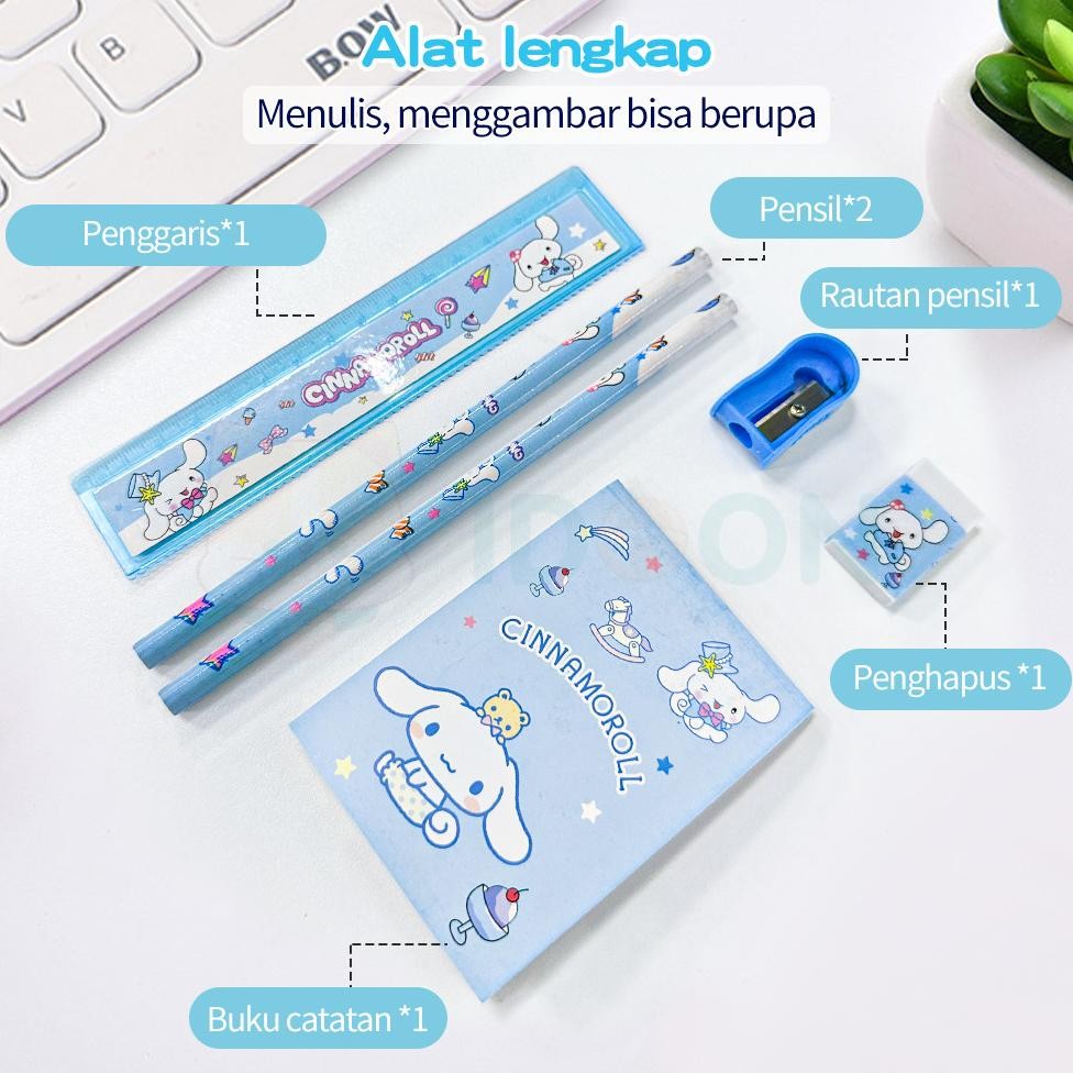 

Kenyamanan Idoon 6In1 Alat Tulis Set Karakter Kotak Pensil Anak Lucu
