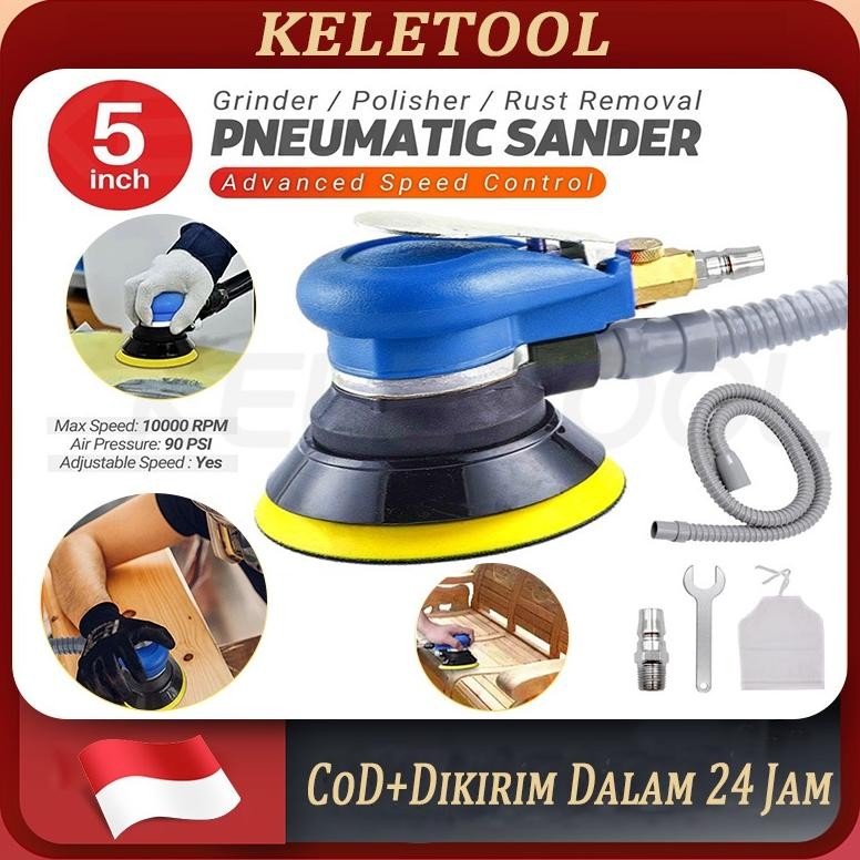 NEW Mesin Amplas Angin Orbital Sander 5inch Air Sander Sander Mesin Polisher Tenaga Angin Sander Pne