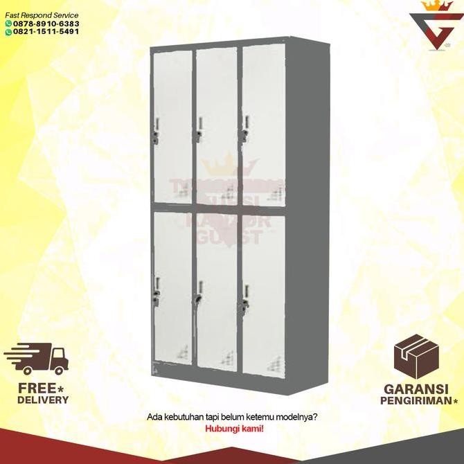 

BRG BARU Locker / Loker FR 6T 3 x 2 Pintu Besi kantor sekolah FRONTLINE