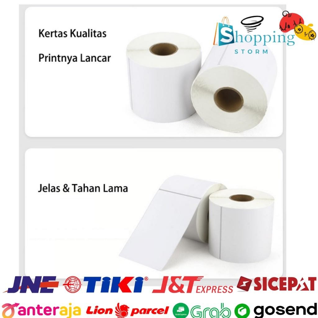 

Kertas Thermal Stiker Label Barcode Ukuran A6 Kertas Sticker Struk Kasir 100 X 150Mm Isi 350Pcs