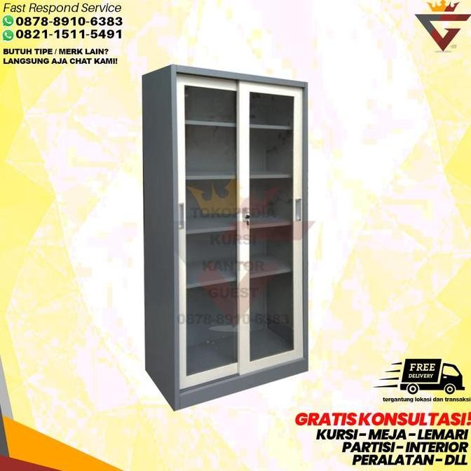 

JUAL Lemari Arsip Besi Pintu Geser Sliding Kaca Kantor Dokumen AA 19 SL