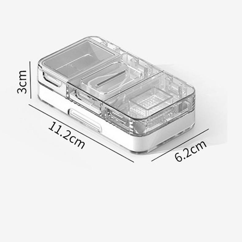 SPECIAL Tempat Kotak Obat Besar Alat Pemotong Obat Tablet Portable Tempat Obat Travel Pill Cutter sd