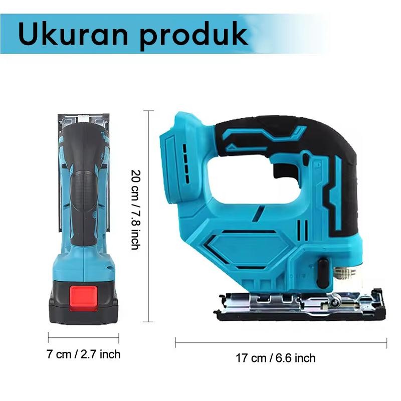 Reaim Mesin Gergaji Jigsaw Jigsaw Tanpa Kabel Kayu Electric Jigsaw Gergaji Triplek/Gergaji Listrik M