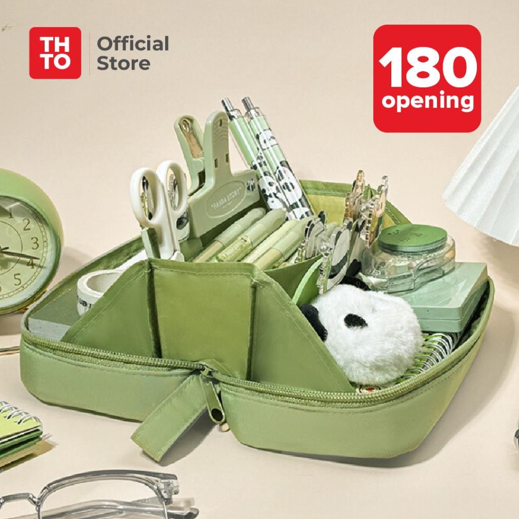 

NEW!!! THTO Tas Tempat Pensil Case Pouch Anak Sekolah Transparan Kapasitas Besar Stationery Kantor A079