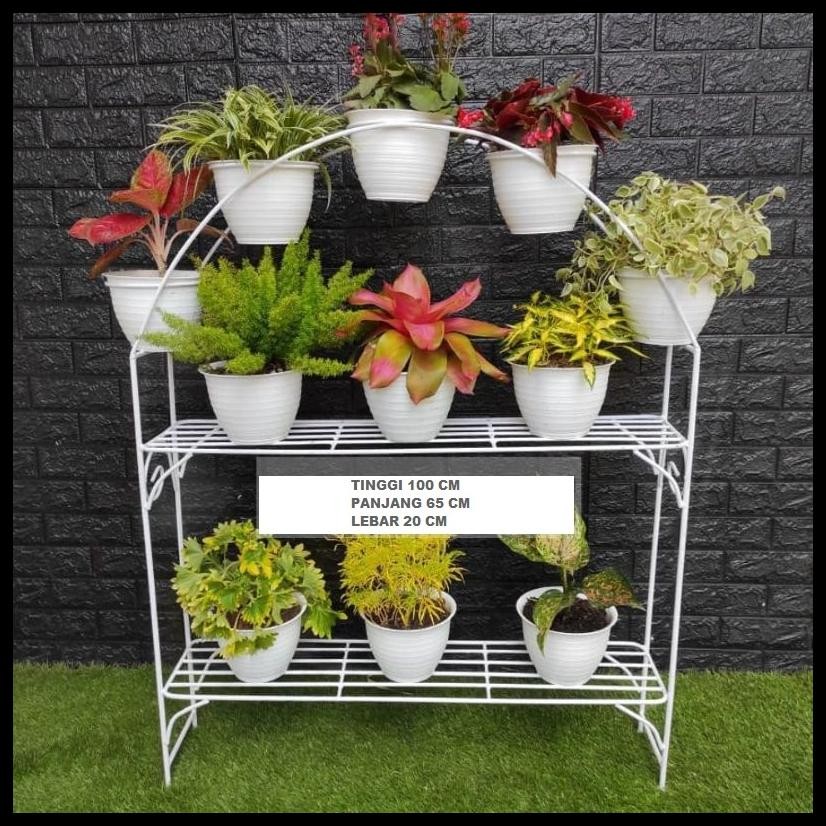 BESI TEBAL&BESAR 8 MM RAK BUNGA 11 DUDUKAN POT / RAK POT TANAMAN / RAK POT MEWAH / RAK POT MURAH / S