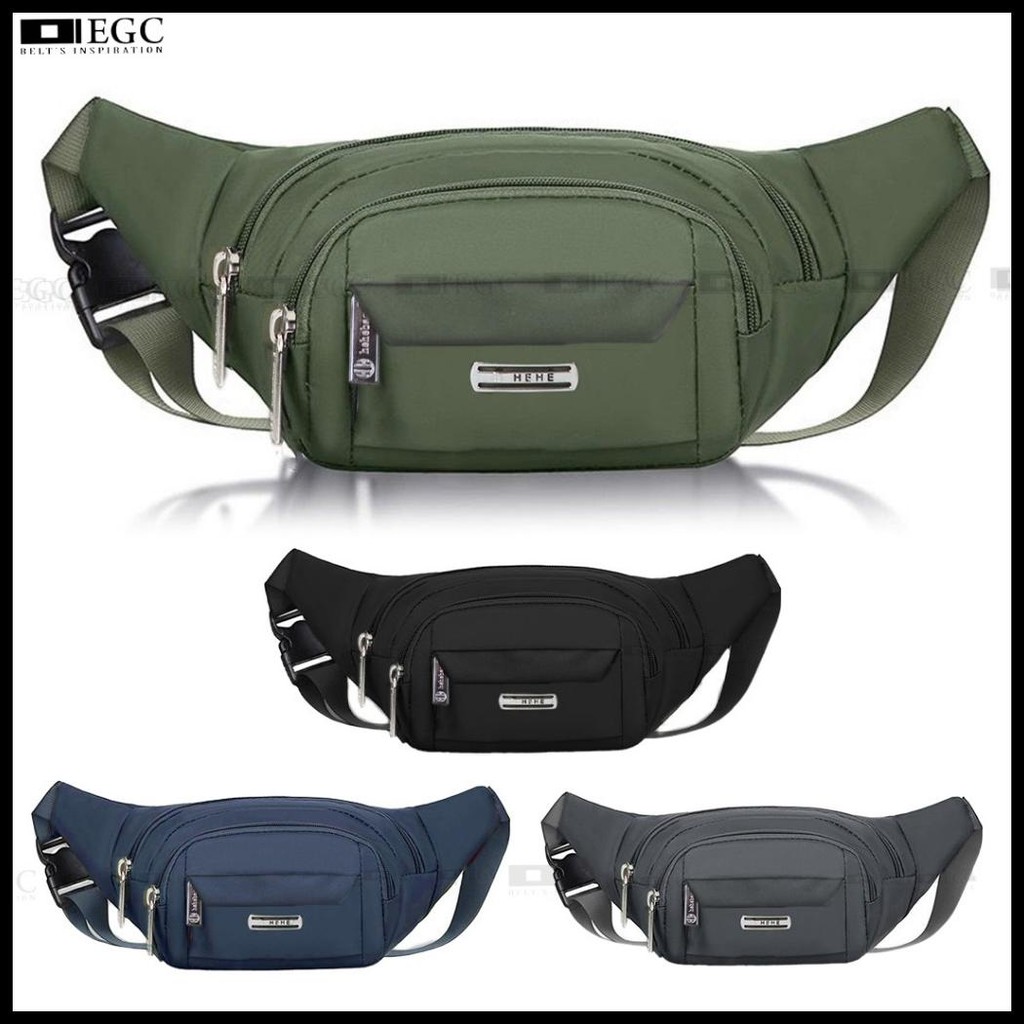 TAS PINGGANG PRIA HEHEBAG/ SLING BAG PRIA NYLON/ TAS SLEMPANG SAM-81123/91123