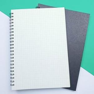 

Hot Sale !!! [Tulis Id] Basic Bamboo Paper Black Spiral Notebook A5 100 Gsm Blank Grid Dotted Ruled Buku Tulis