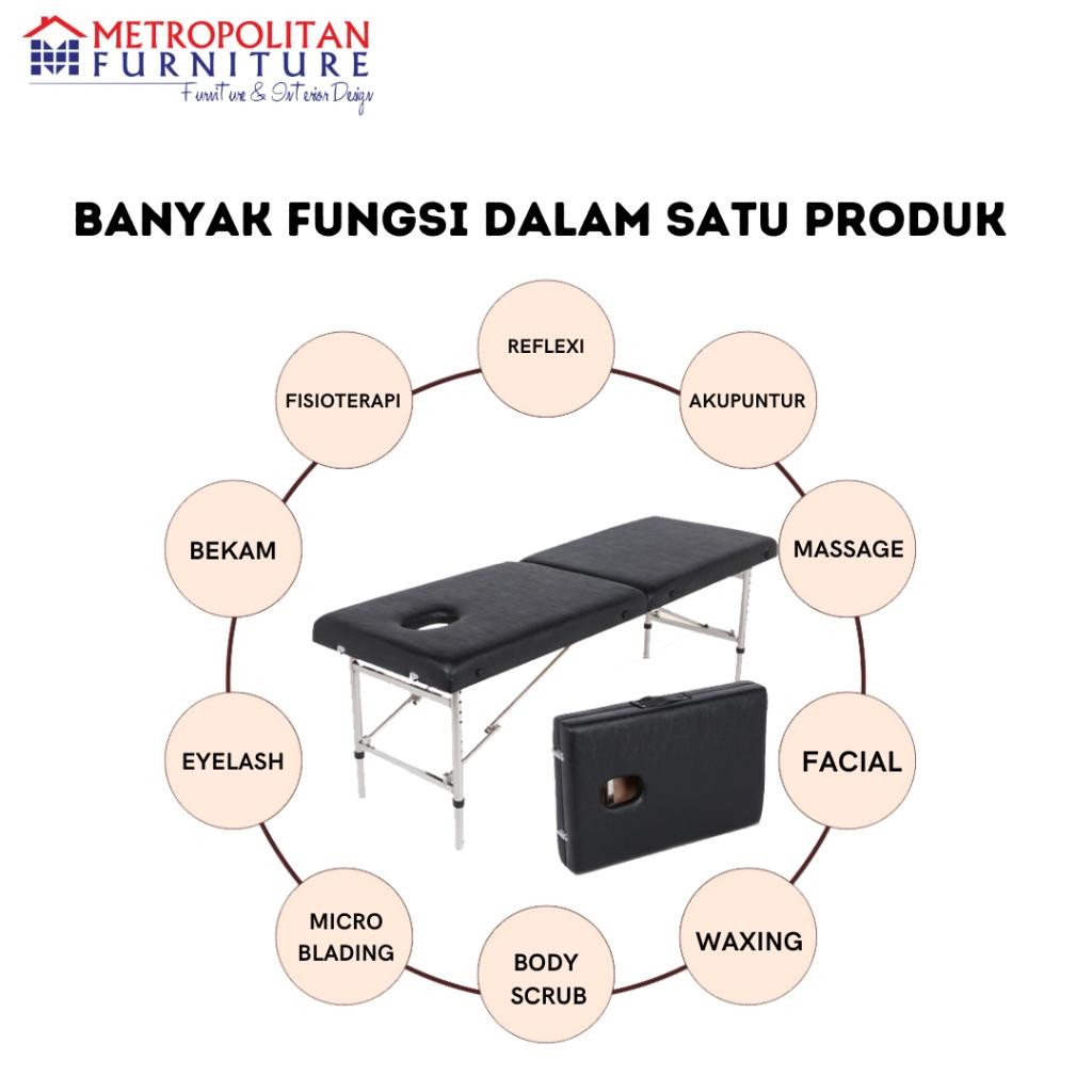 Ranjang Bed Facial Eyelash Kasur Massage Therapy Pijat Portable Lipat