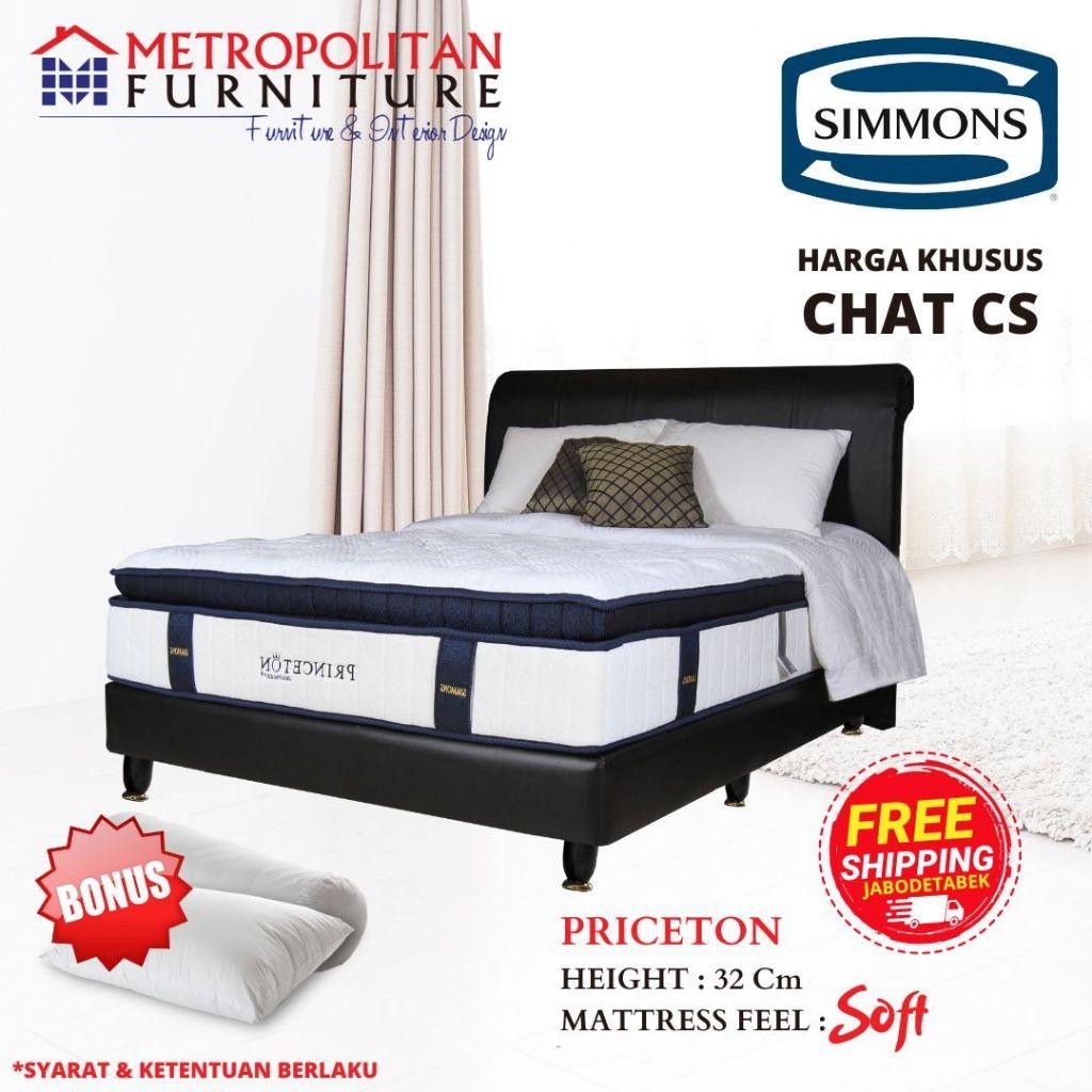 Springbed Simmons Princeton Full Set Kasur / Spring Bed Simmons Matras