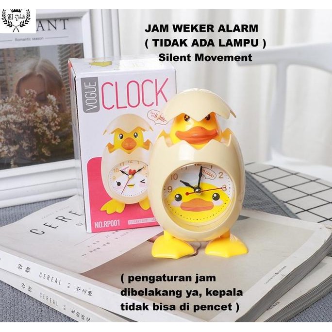Jam meja Weker Alarm Clock Karakter Telur Bebek Ayam Lucu