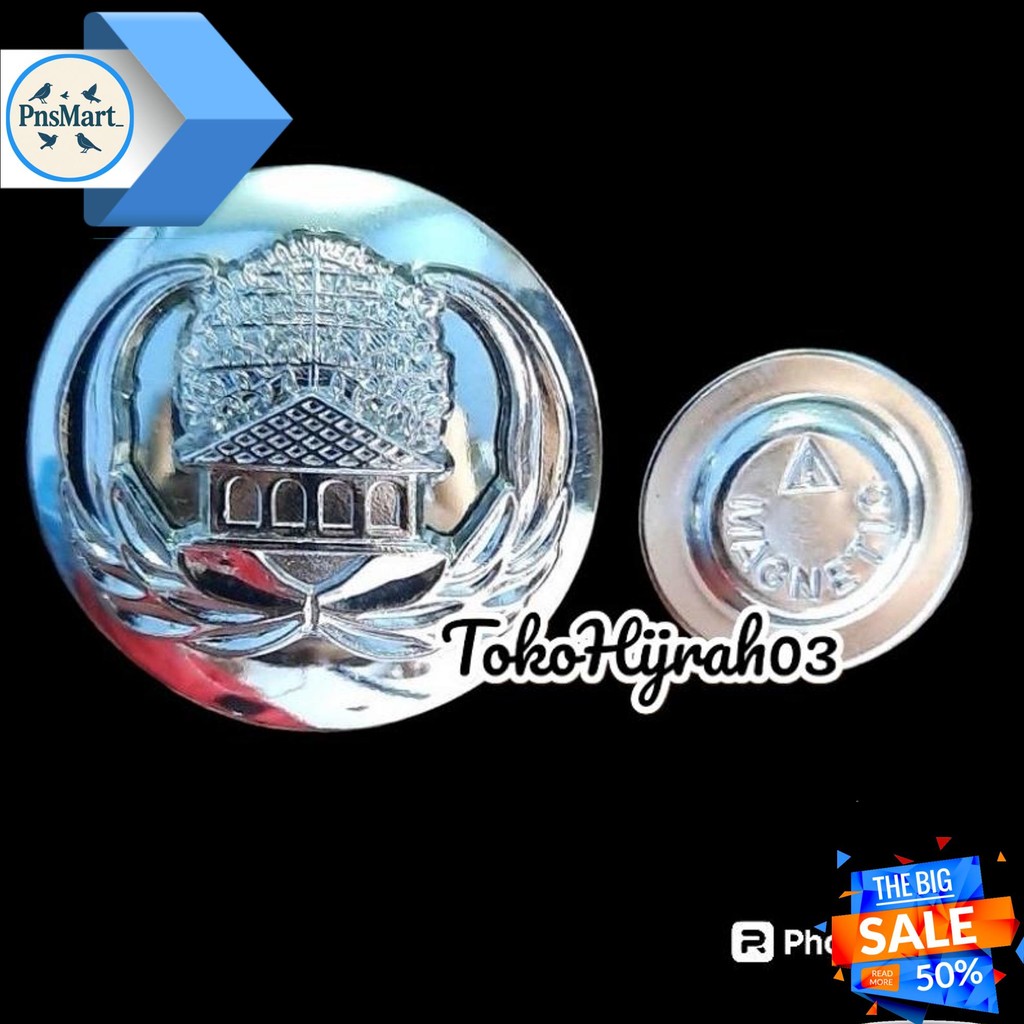 PIN MAGNET KORPRI SILVER PERAK CEMBUNG PIN ASN KORPRI SILVER CEMBUNG PIN BULAT CEMBUNG KORPRI ASN PE