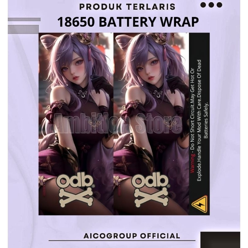 

Terlaris Ambitionstore Stiker Wrap Baterai 18650 Anime V9 Series Pelindung Dan Penghias Untuk Segala Merek Garskin Premium Not Casing Bisa Custom *Promo*