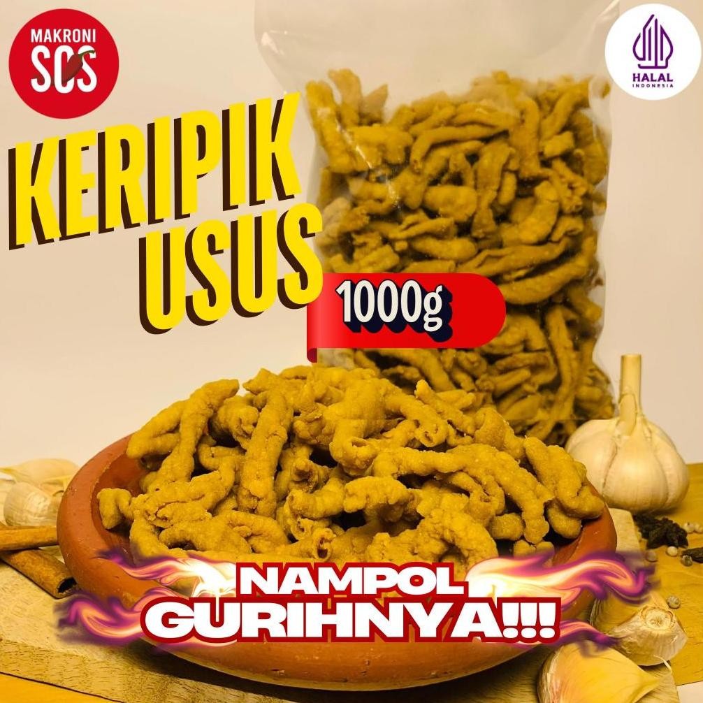 

READY STOK Keripik Usus Ayam Super 1kg Rasa Nikmat Tremurah Siap kirim