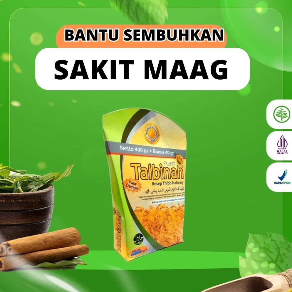 

READY STOCK Talbinah Tepung Gandum Thibb Nabawy 440gr Bubur Untuk Asam Lambung
