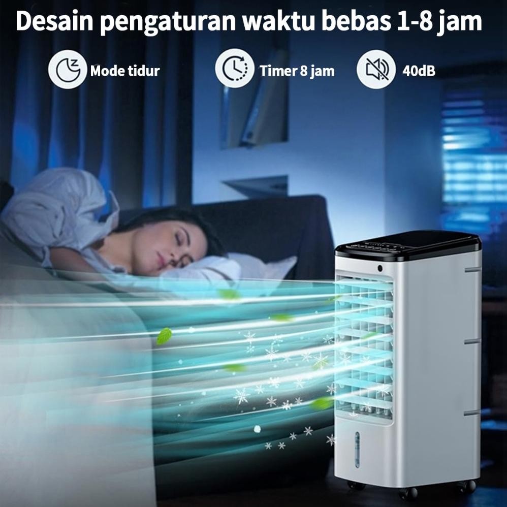 Air Cooler 10.5 L AC Putih Kipas Angin Berdiri Air Cooler Portable