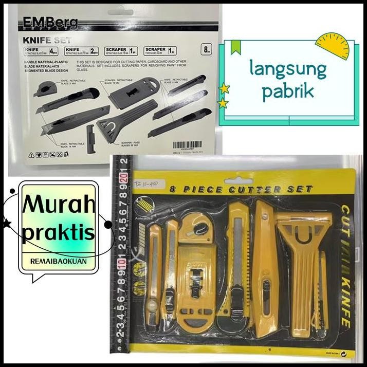 

8Pc Karter Besar Cutter Utility Utility Knife Cutter Kecil