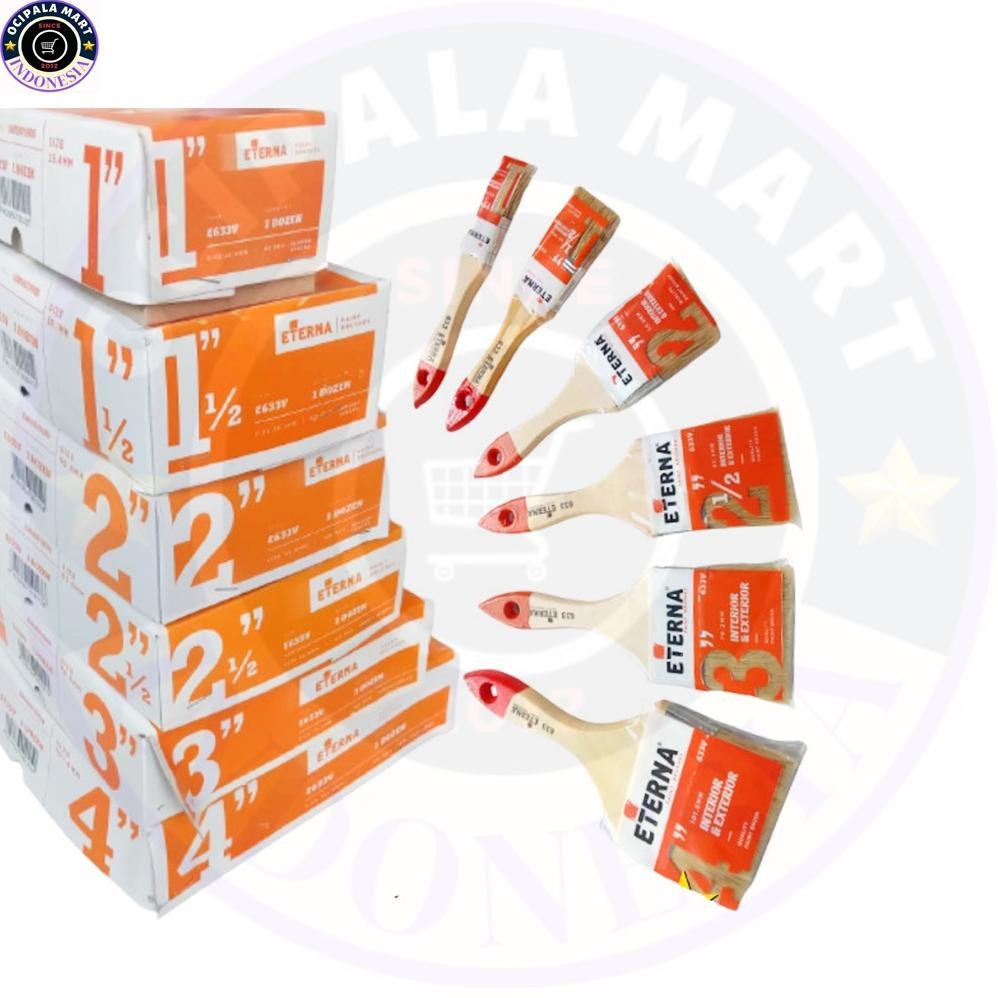 

NEW!!! Kuas Cat Minyak Air Eterna 633 Original Murah 12Pcs/1Lusin