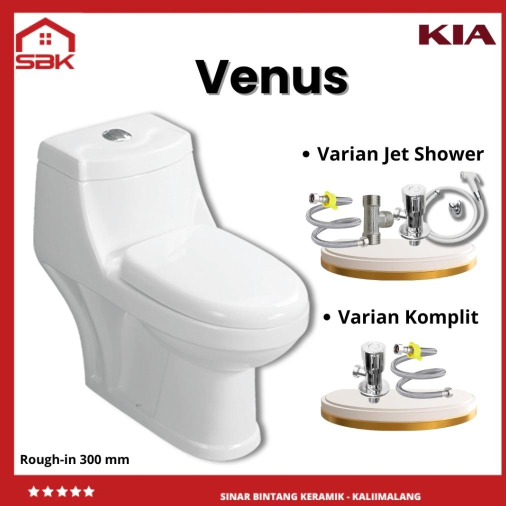 NEW CLOSET / KLOSET / TOILET DUDUK KIA VENUS 9009 ONE PIECE WHITE