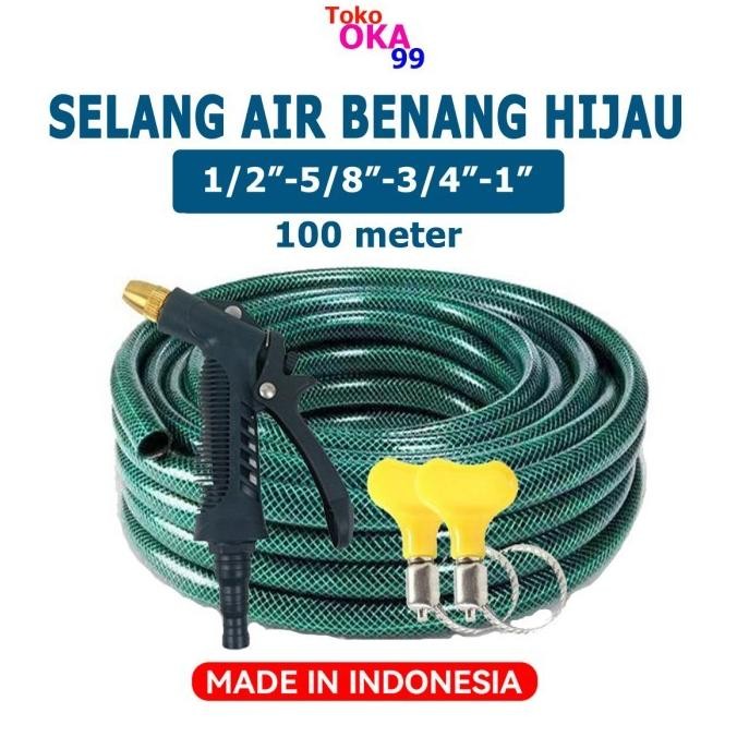 NEW 100 METER SELANG AIR 1 INCH / SELANG AIR HIJAU ANTI LUMUT TEBAL COD