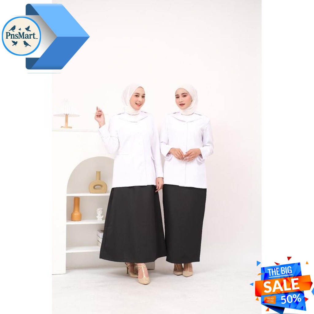 BLAZER WANITA / SERAGAM PNS / BAJU DINAS PEMDA / BAJU PUTIH PNS WANITA / BAJU ASN / BAJU GURU WANITA