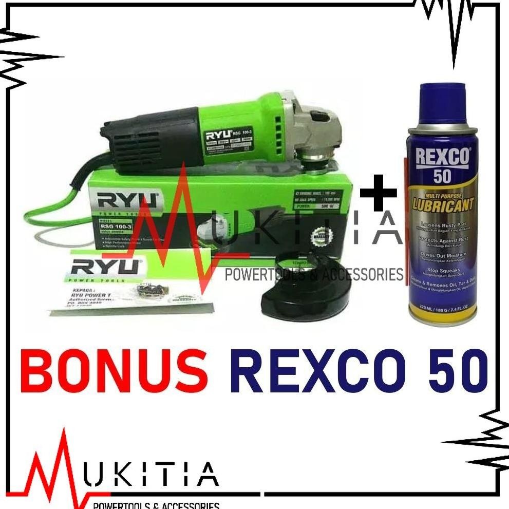 NEW Mesin Gerinda Tangan Tekiro Ryu 4" Disc Angle Grinder Gerinda Ryu Gurinda RYU RSG 100-3 RSG100-3