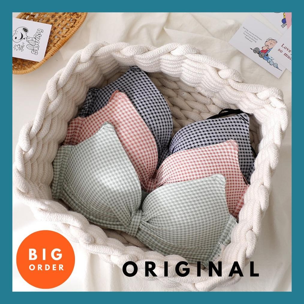 Ready Bh Bra Wanita Underwear Cewek Kutang Wanita Motif Pita Lucu Bra Premium Bh21