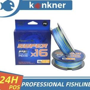 Kenkner Senar Pancing Kuat X16 Stands Braided Helai Tali Pancing Dikepang Multifilamen Tahan Lama Pe