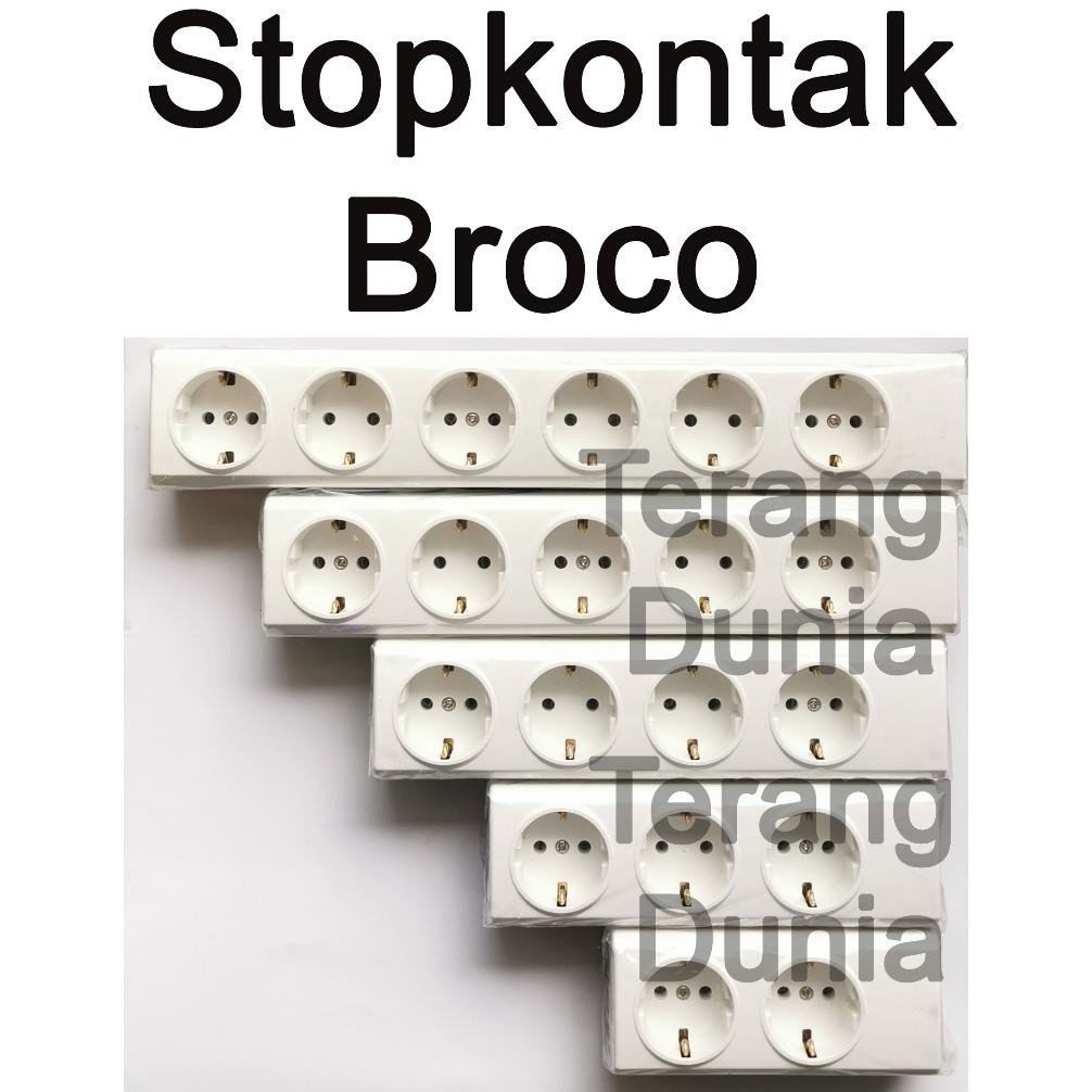 new Stopkontak Broco Terminal Broco Terminal 2 lubang 3 lubang 4 lubang 5 lubang 6 lubang Broco