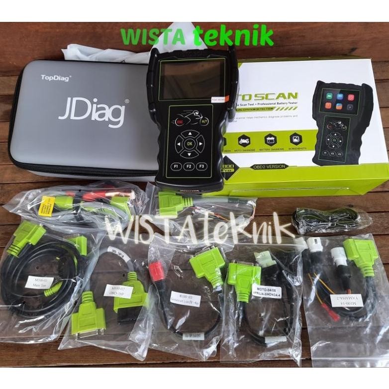 NEW JDIAG M100 PRO Scanner Motor injeksi sepeda motor  obd1 dan obd2