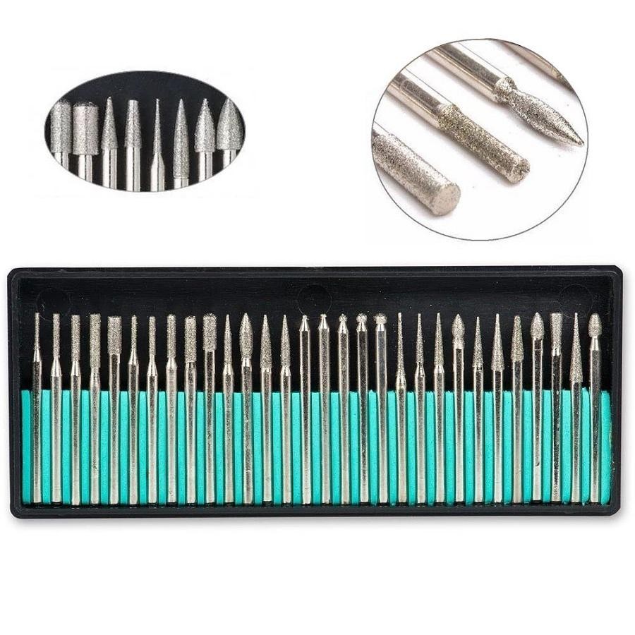 Mata Tuner Set 30 Pcs Mata Bor Ukir Grafir Mata Bor Mini Grinder Set Cuner Mata Bor Diamond Mini Dri
