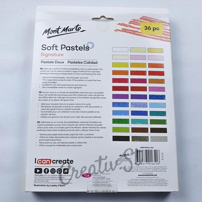 

New Collection !!! Mont Marte Signature Soft Pastel 36 Pcs Mmpt0005 Pastel Sketsa