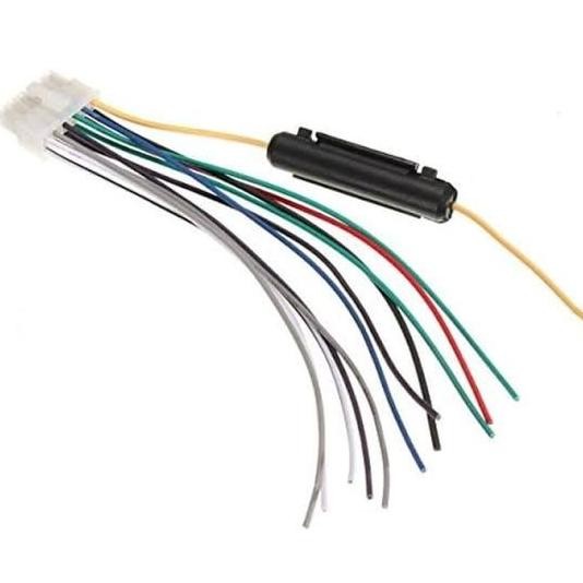 Soket head unit single din 12 pin Male socket songket tape mobil