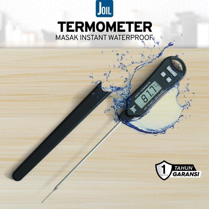 

Terlaris Joil Termometer Masak Digital Jarum Stainless Steel Resolusi 0.1C Waterproof Range Suhu -50C Hingga 300C Praktis Serbaguna - Daging & Roti - Kt1