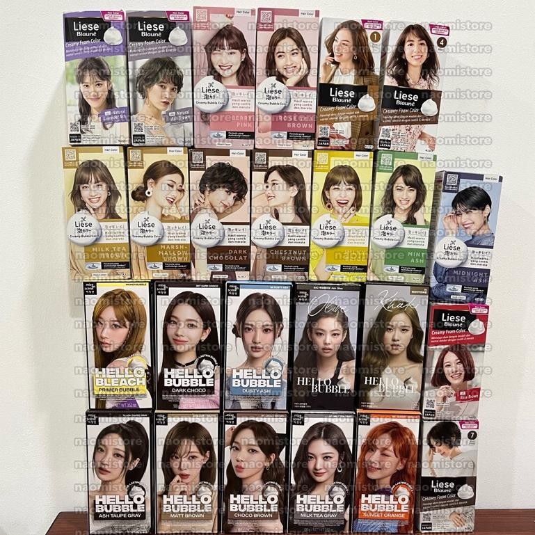 BEST SELLER MISE EN SCENE HELLO BUBBLE / LIESE BUBBLE HAIR COLOR FOAM BLAUNE SHAMPOO CAT RAMBUT UBAN